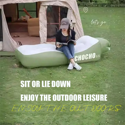 Premium Inflatable Lounger Sofa - Extra Large Anti-Roll Design for Pool, Camping & Indoor Use | Quick Blow Up Bed by zapcart