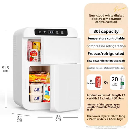 2025 New Dual Temperature Refrigerator, Separate Controls for Freezer/Fridge, Low Noise Apartment S1ize Dual Cooling Fridge by zapcart