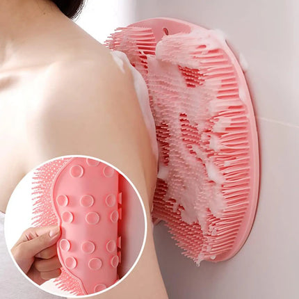 Foot Wash Brush Rub Back with Sucker Brush Bathroom Tool Foot Massage Pad Shower Massage Mat Exfoliating Bath Pad Bath Sponge by zapcart