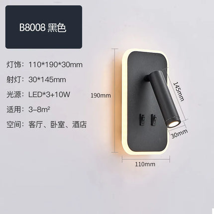 LED Wall Mounted Reading Light with Switch And USB Port Rotatable Bedside Wall Lamp Wall Sconce Spotlight for Bedroom by zapcart
