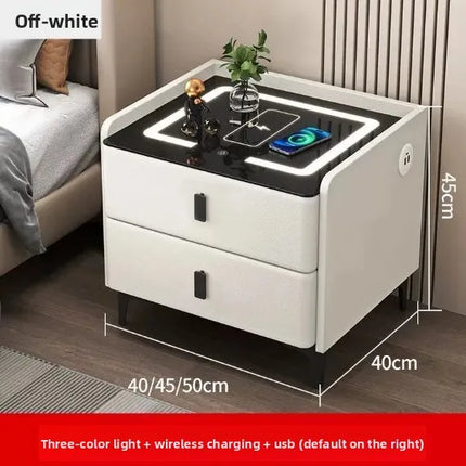 Smart Bedside Table with Combination Lock, Wireless Charging, and Multiple Functions Available; Suitable for Hotel Bedrooms. by zapcart