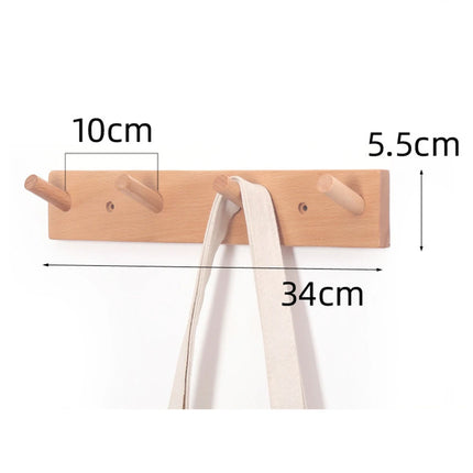 Wall Clothes Hooks Solid Wood Wall Hooks Towel Coat Clothe Racks Hook Shelf Living Room Wall Row Hook Rack Storage Key Holder by zapcart