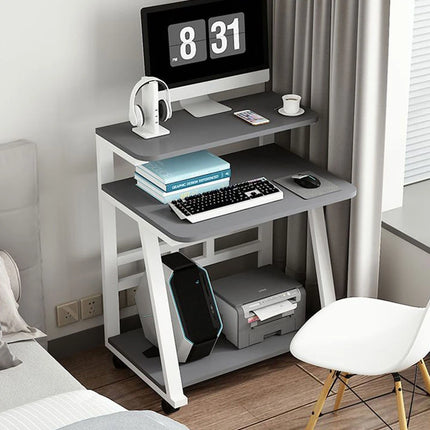 Mini Computer Desk Modern Minimalist Desktop Small Household Simple Movable Double-layer Study Gaming Laptop Stand Desk by zapcart