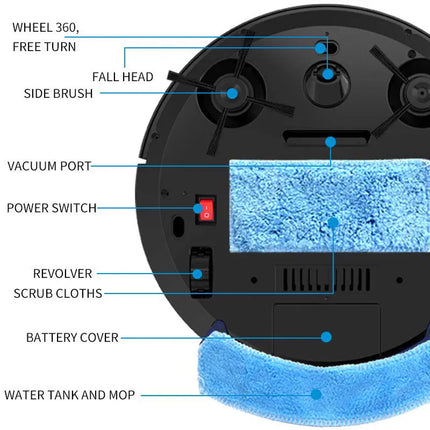 New Wireless Smart Robot Vacuum Cleaner Multifunctional Super Quiet Vacuuming Mopping Humidifying For Home Use Home Appliance by zapcart