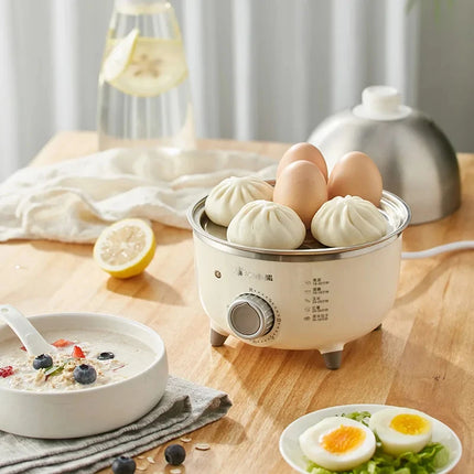 360W Electric Egg Boiler Breakfast Machine Multicooker Steamer Automatic Egg Cookers Home Egg Custard Steaming Cooker with Timer by zapcart