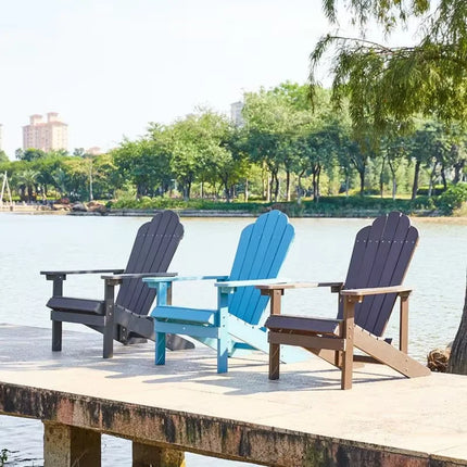 Modern Adirondack Folding Chair and Table Plastic Outdoor Fire Pit Chair Easy Maintenance Pool Chair Wood-Plastic Garden Chair by zapcart