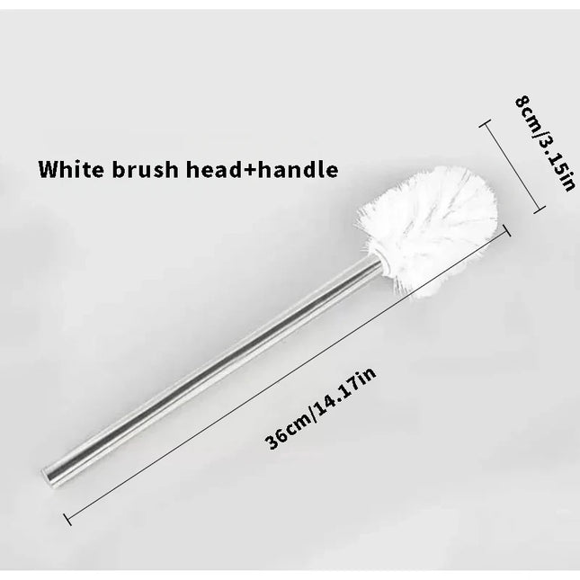 1/2pcs Japanese Minimalist Toilet Brush with Stainless Steel Handle Premium Brush Head for Bathroom Cleaning by zapcart