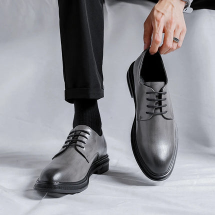 Height Boosting Men's Formal Oxford Shoes 3 6 8cm Elevate by zapcart