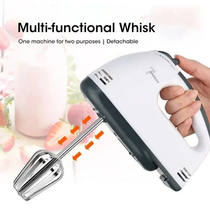 7-Speed Electric Hand Mixer Automatic Blender for Cream Egg Cake Dough Versatile Kitchen Appliance Tool by zapcart