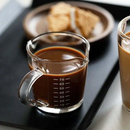 70/150ML Measuring Glass Cup with Double-end Espresso Milk Latte Jug Coffee Measure Mug Kitchen Drinkware for Cafe Shop Home-use by zapcart