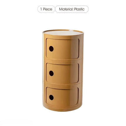 Plastic Bedroom Bedside Cabinets Nordic Round Simple Nightstands Creative Mini Small Night Stand Table De Chevet Home Furniture by zapcart
