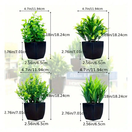 Zhejiang Mini Artificial Eucalyptus Plant Black Pot Decor by zapcart