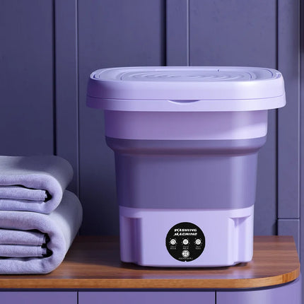 8L Foldable Mini Washing Machine Portable Socks Underwear Panties Retractable Home Washing Machine 3 Models With Spinning Dry by zapcart