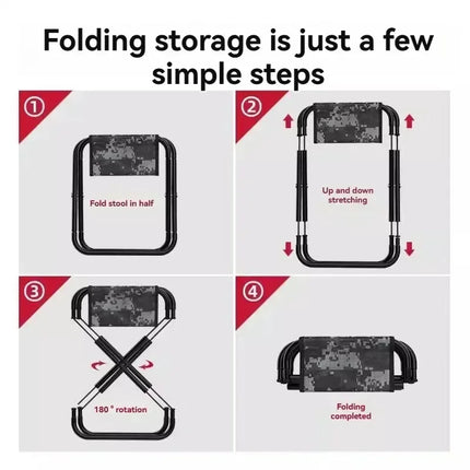 Portable Folding Chair Bench Fishing Stool Travel Camping Horse Stool Stools Train Subway Queuing Portable Stools Outdoor Tool by zapcart
