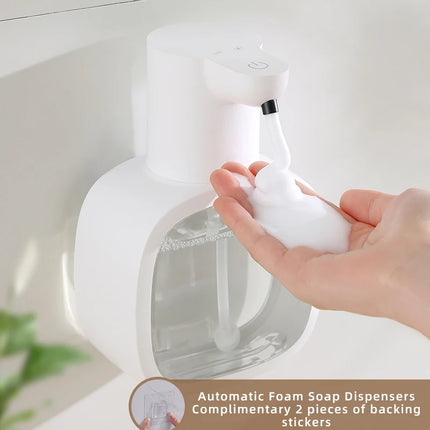 New Wall Mounted Automatic Soap Dispenser Foam Smart Hand Washing Machine 500ml Liquid Rechargeable Bathroom Induction Sensor by zapcart
