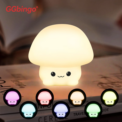 Cute Pear Night Light 7-Color Dimmable Touch-Controlled Night Light Silicone Stress Reducing Pat Duck Lamp USB Rechargeable by zapcart