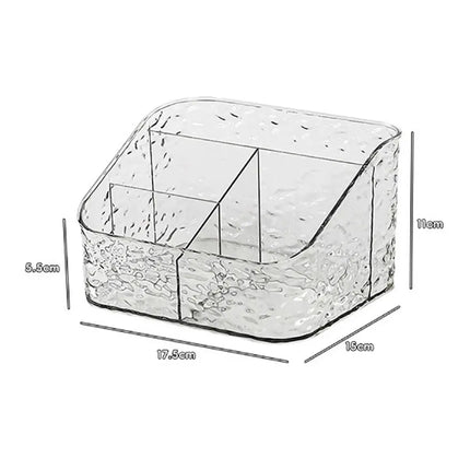 High Quality Plastic Makeup Organizer Transparent Lightweight Versatile Storage Box 3/4-Slot Washable Vanity Case by zapcart