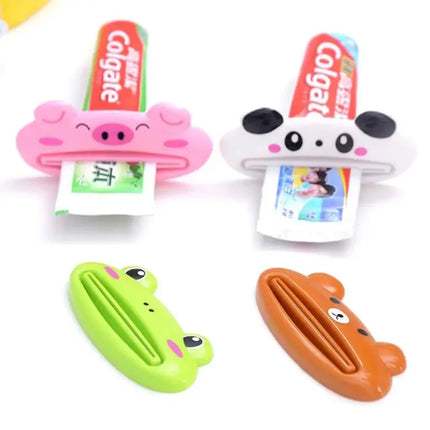 1-4pcs For Home Bathroom Animal Easy Toothpaste Dispenser Plastic Tooth Paste Tube Toothpaste Squeezer Rolling Holder Cocina by zapcart