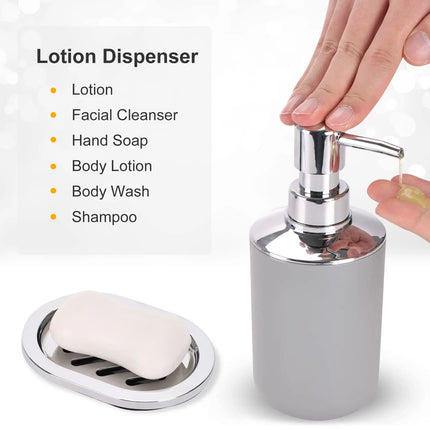 Bathroom Accessories, 8 Piece Bathroom Accessories Set with Trash Can, Toothbrush Holder and Cup, Soap Dispenser and Dish by zapcart