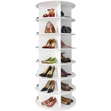 Smart Intelligent Full-Height 360 Degree Rotating DIY Wood Shoe Rack Cabinet Mirror Door Modern Home Furniture for Hallway by zapcart