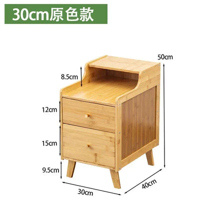 Bamboo Bedside Tea Table Creative Side Storage Cabinet Perfect for Bedroom Comfort Living Room Elegance Furniture by zapcart