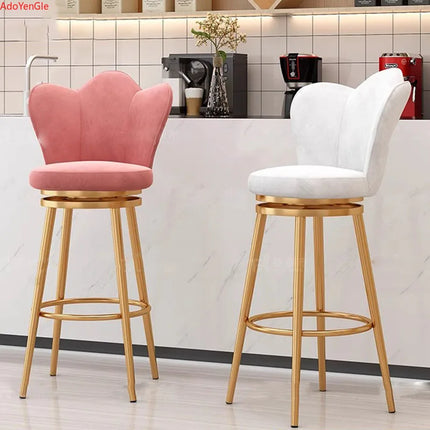 Stylish Designer high Bar Chairs Modern Metal Round Gold Design Nordic Minimalist Comfortable Barkrukken Home stool chair by zapcart