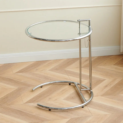Nordic Glass Coffee Tables Living Room Furniture Side Table Balcony Stainless Steel Lifting Tea Table Transparent Bedside Tables by zapcart