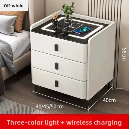 Smart Bedside Table with Combination Lock, Wireless Charging, and Multiple Functions Available; Suitable for Hotel Bedrooms. by zapcart