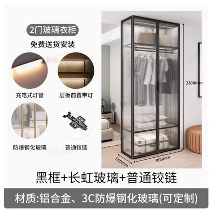Living Room Bedroom Closet Storage Clothes Cupboard System Wardrobe Display Modern Minimalist Guarda Roupa Trendy Furniture by zapcart