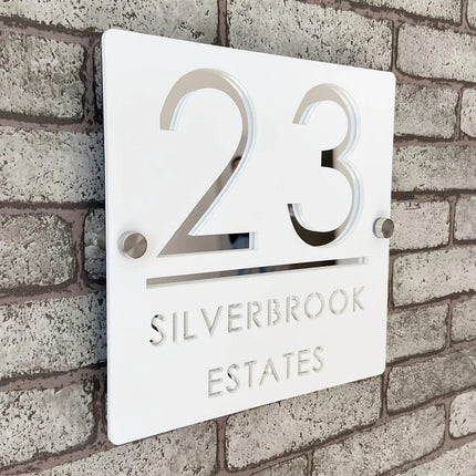 Personalized House Sign With Nails Custom Door Sign Outdoor 3D Cut Acrylic House Number Outdoor Family Door Name Sign street by zapcart