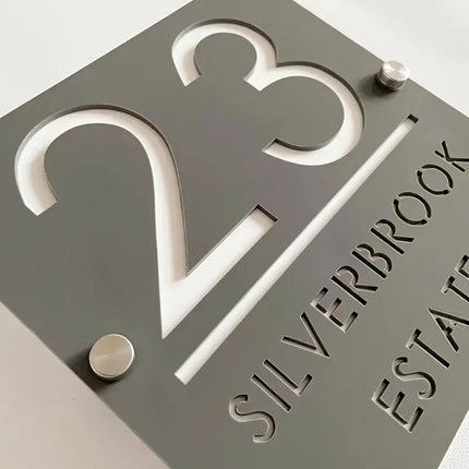 Personalized House Sign With Nails Custom Door Sign Outdoor 3D Cut Acrylic House Number Outdoor Family Door Name Sign street by zapcart