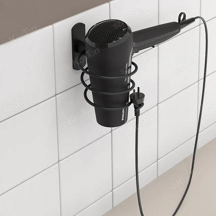 Hair Dryer Holder Rack Organizer Hair Straightener Holder Storage Rack Wall Mounted Bathroom Shelf Storage Accessories by zapcart