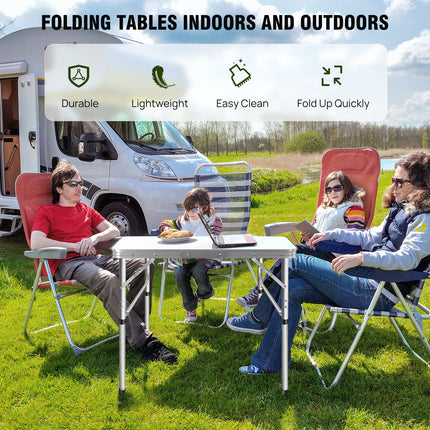 75CM Portable Adjustable Aluminium Alloy Folding Table, 2.5FT Table for Homework Compact Handy Camping Table Garden Party BBQ by zapcart