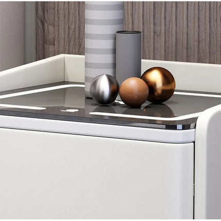 New Arrival Creative Smart Bedside Table with Wireless Charging Modern Style USB Bedroom Nightstands LED Light Side Cabinet by zapcart
