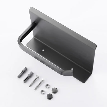 Black/Gold/Silver/Grey Toilet Paper Holder Bathroom Wall Mount Multifunction WC Paper Phone Holder Shelf Towel Shelf Accessories by zapcart