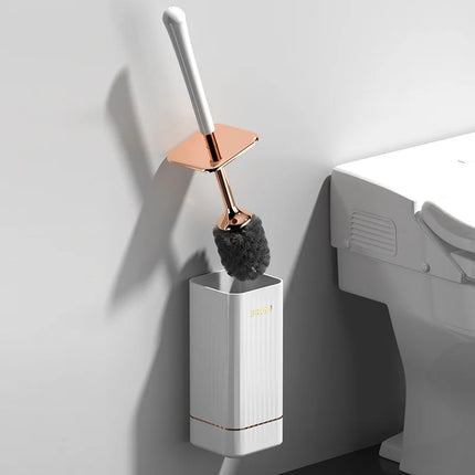 360 Degree Seamless Wall-mounted Brush Household Silicone Material Toilet Brush Wall-mount Toilet Brush Bathroom Accessories by zapcart