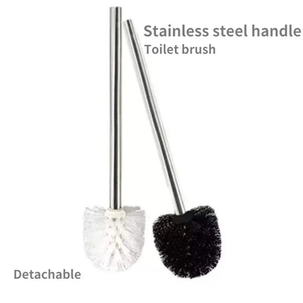 1/2pcs Japanese Minimalist Toilet Brush with Stainless Steel Handle Premium Brush Head for Bathroom Cleaning by zapcart