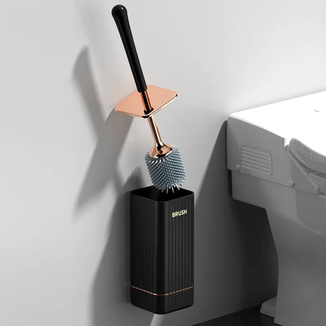 360 Degree Seamless Wall-mounted Brush Household Silicone Material Toilet Brush Wall-mount Toilet Brush Bathroom Accessories by zapcart