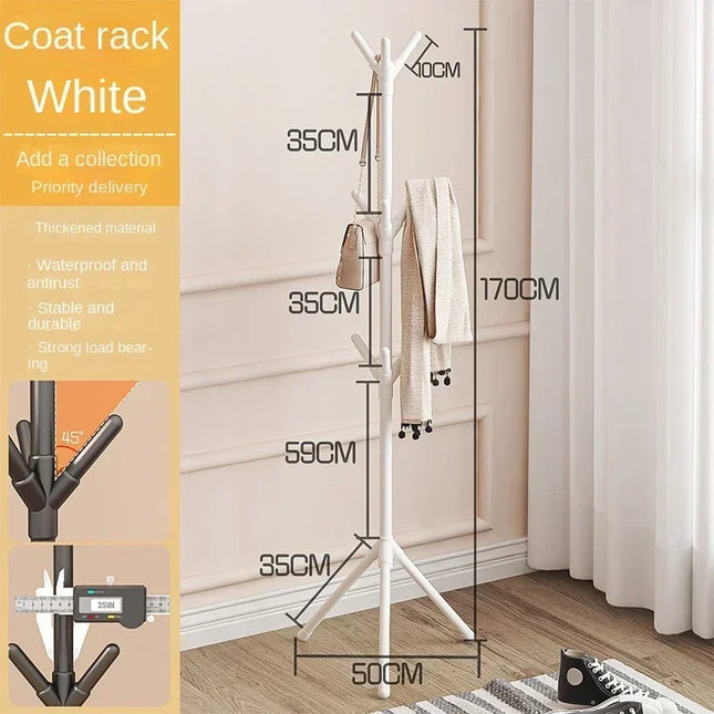 Floor Standing Clothes Rack Tree Branch Shape Multi Hook Mobile and Convenient Coat Rack for Home Living Room Clothing Storage by zapcart