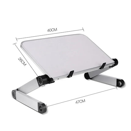 Adjustable Folding Laptop Desk Portable for Bed Table Notebook Cooler Fan Stand Multifunctional Computer Table Lap Office Desk by zapcart