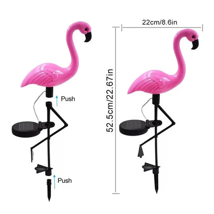 LED Outdoor Solar Light Waterproof 1/3pcs Flamingo Shape Landscape Lawn Lamps for Park Pathway Home Garden Courtyard Decoration by zapcart