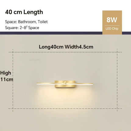 Modern LED Wall Light Bathroom Hardwares Wall Lamp Three Colors Lights Aluminum Led Bathroom Bath Mirror Line Lamp Make Up light by zapcart