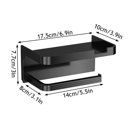 Bathroom Tissue Box Shelf Storage Household Storage Bathroom Toilet Paper Rack Toilet Organizer No-Drill Wall-Mounted Tissue Box by zapcart