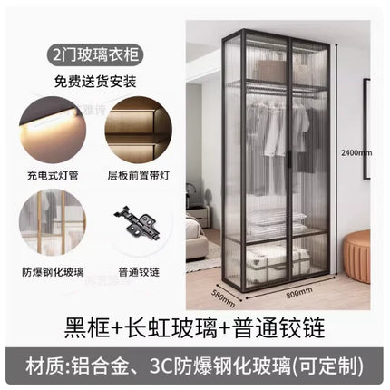 Living Room Bedroom Closet Storage Clothes Cupboard System Wardrobe Display Modern Minimalist Guarda Roupa Trendy Furniture by zapcart