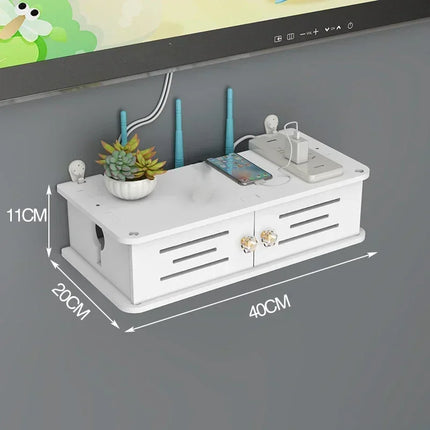 Dreamburgh Wall Mounted Router Shelf Living Room Storage by zapcart