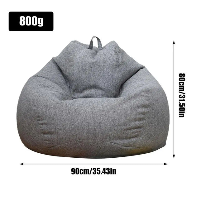 Lazy Sofa Cover Bean Bag Lounger Chair Sofa Seat Living Room Furniture Without Filler Beanbag Sofa Bed Pouf Puff Couch Tatami by zapcart