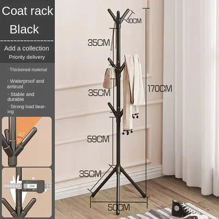 Clothes and Hats Rack Floor To Floor Bedroom Coat Hook Bedroom Vertical Tree Branch Shape Holder Hat Scarf Handbag Storage Hange by zapcart