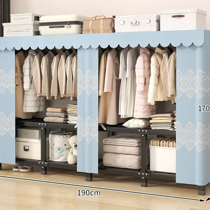 Personal Simple Folding Wardrobe for Small Apartments Rent House Bedroom Clothing Foldable Storage Rack Compact Organizer by zapcart