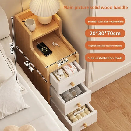 Bedside table Extremely narrow bedside crevice shelf bedside side low cabinet by zapcart