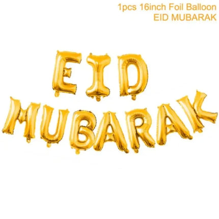 FENGRISECN Eid Mubarak Banner Plates Ramadan Tableware Kit by zapcart